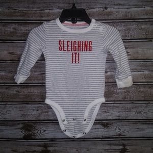 EUC BABY B'GOSH "SLEIGHING IT" BODYSUIT